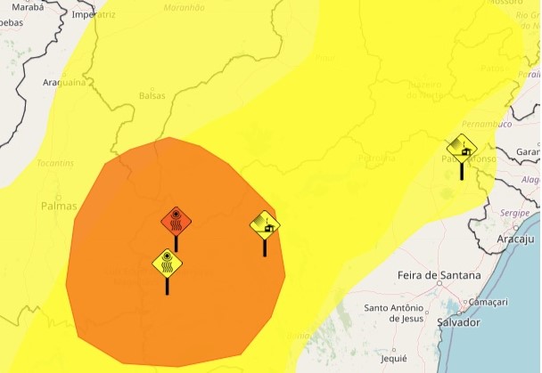 Inmet emite alerta de vendavais na região Sudoeste e Sudeste do Piauí