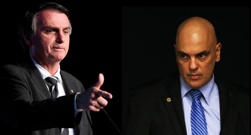 Bolsonaro avalia a possibilidade de acionar Moraes em cortes internacionais